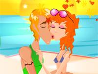 Plaża i całowanie